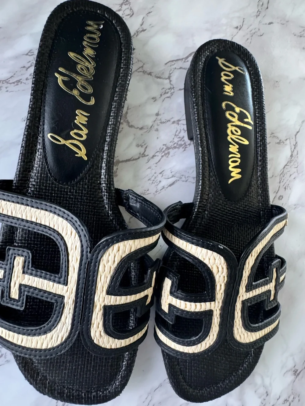 Sam Edelman Bay Slide Sandal Black Women’s Sz 10